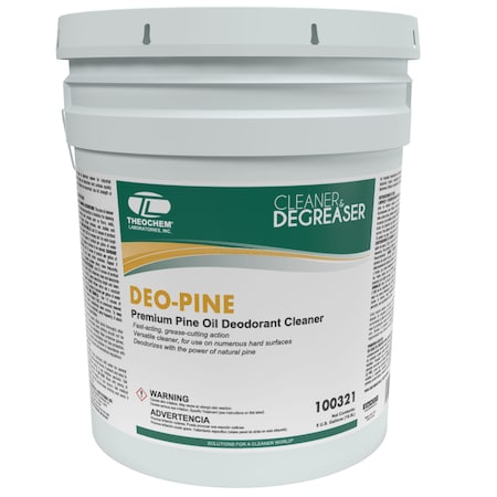Theochem DEO PINE - 5 GL PAIL, Pine Oil Deodorant Cleaner 100321-99990-1P